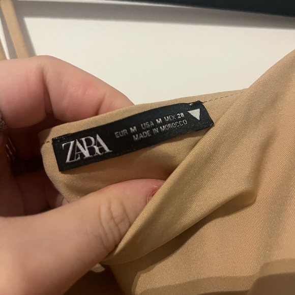 NWOT Zara Beige Nude Bodysuit Size Medium - Picture 2 of 7